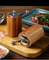 Hand-Cranked Acacia Wood Pepper Grinder Vase with Tray