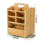 360° Rotating 15-Compartment Bamboo Pen Holder Organizer Cosmetic Organizer Shelf
