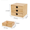 Bamboo Desk Drawer Organizer Tabletop Storage Organization Box for Office Home Toiletries Supplies Vanity