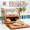 Large Double Acacia Wooden Bread Box Container Storage for Kitchen