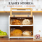 Wholesale 2 Layer White Bamboo Storage Bin for Kitchen Countertop