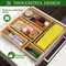 5 - Piece Bamboo Drawer Organizer Set Bamboo Storage Box for Bathroom, Kitchen & Office