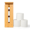 Bamboo Toilet Paper Holder - Fits 3 Mega Accessories - Natural, 5.9 X 5.9 X 16.1 Inches