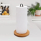 Freestanding Bamboo Wooden Paper Towel Holder Kitchen-Towel-Holder Countertop