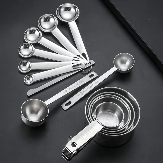 Wholesale Price Custom Logo Stainless Steel Measuring Scoop Espresso Coffee Matcha Stainless Steel Measuring Spoon Set