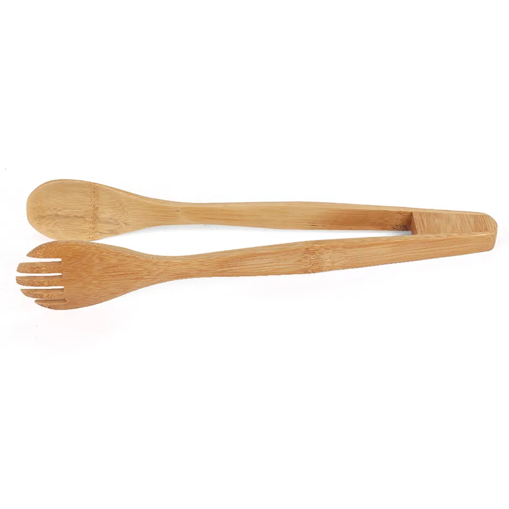Bamboo Fork Spoon Salad Tongs for Kitchen