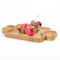 Bamboo Plates Wooden Serving Tray Tea Cup Storage Fruits Organizer