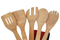 Custom Read Color Bamboo Kitchen Tools Set of 5 for Kitchen