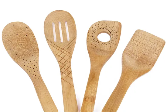 Personalize Engraved Bamboo Spatula and Spoons for Cooking