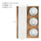 Acacia Wood Serving Board with Marble and 3 Ceramic DIP Cups