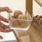 2-Layer Bamboo Dessert Fruit Tray with Handle and 8 PCS Glass Bowls for Restaurant