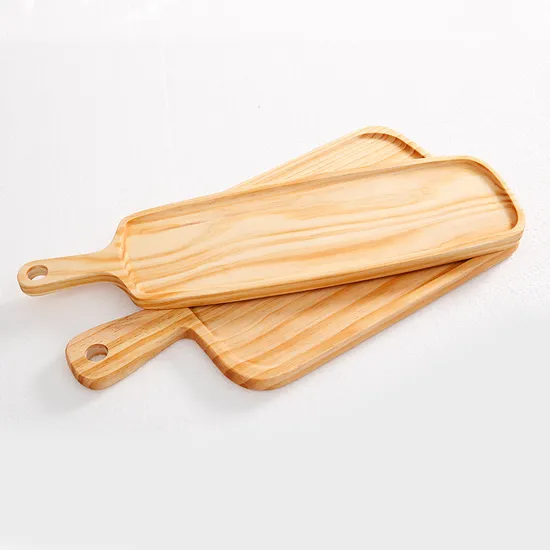 Custom Paddle Shape Pine Wood Serving Plate / Tray for Food