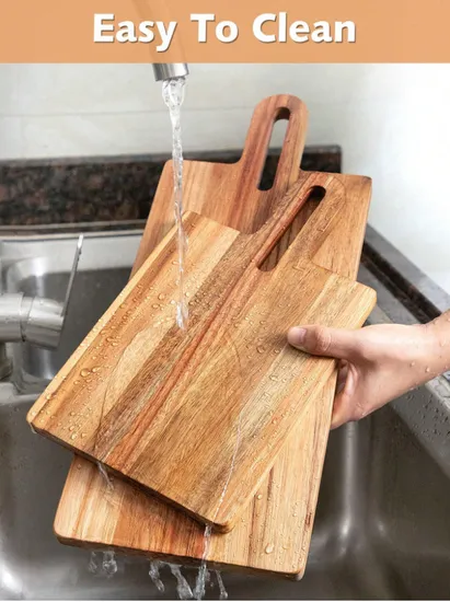 Wholesale Wood Cutting Board Set of 2 with Handle