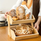 Large 3 - Tier Bamboo Kitchen Fruit Basket Organizer Storage Rack