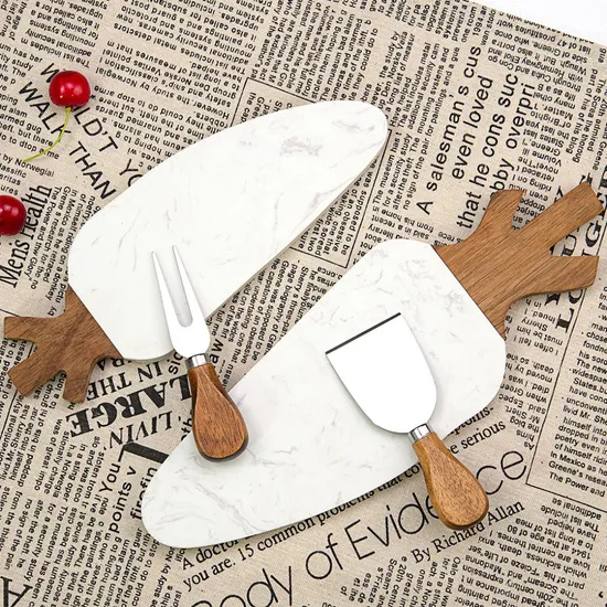 Carrot Shape Marble Wood Cheese Board for Kitchen