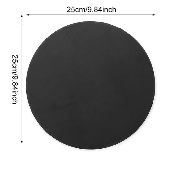 Round Shape Slate Serving Board for Snack / Cheese / Meat
