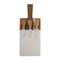 Marble and Acacia Wooden Serving Board with Cheese Knives Set and Handle