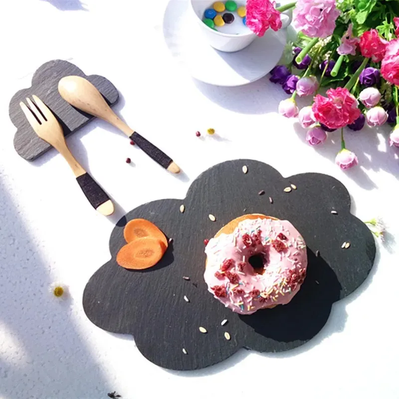Cloud Shape Stone Tray Slate Serving Platter