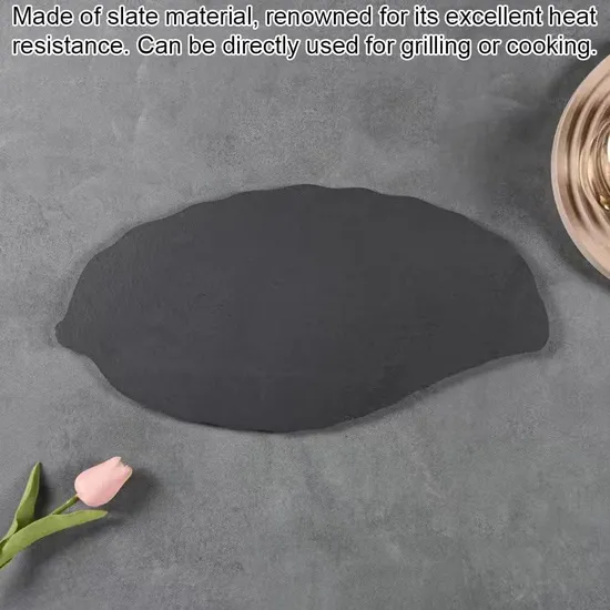 Leaf Shape Slate Charcuterie Board for Kitchen