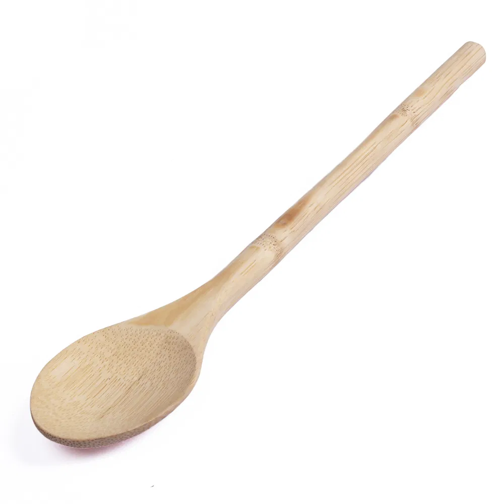 Long and Round Handle Bamboo Coffee Spoon