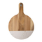 Acacia Wood and White Marble Cheese Board Set
