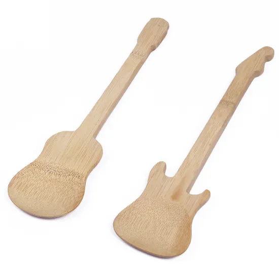 Personalize Guita Shape Bamboo Spoon for Gift