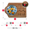 Paddle Shape Wooden Cheese Board with Marble Plate & Knife Set