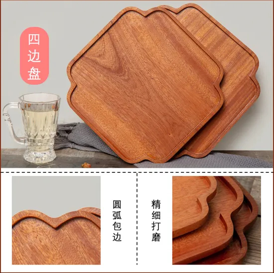 Wholesale Solid Wood Plates and Trays for Fruit, Tea, Bread