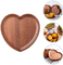 Reusable Heart -Shape Ebony Wood Dishware Fruit and Food Plate