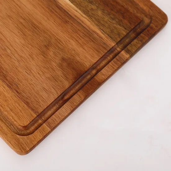 Eco - Friendly Wood Cutting Board with Juice Groove and Handle