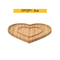 Heart Shape Bamboo Plate for Snacks